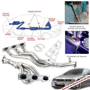 En-tête du collecteur d'échappement en acier inoxydable pour E46 325i Tpipe d'échappement résistante à la corrosion sans rumette de vente bien