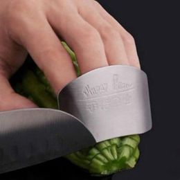 Roestvrijstalen vinger Nail Protector Guard Chop Safety Slice Mes Keuken Tool # R21