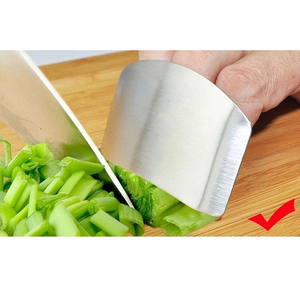 Protège-doigts en acier inoxydable inger Guard Finger Hand Cut Hand Protector Knife Cut Finger Tool Outil de cuisine en acier inoxydable RRD7316