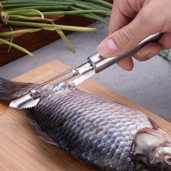 Échelle de poisson en acier inoxydable cuisine domestique éplucheur de fruits détartreur fabricant de détartreur en gros. Outils