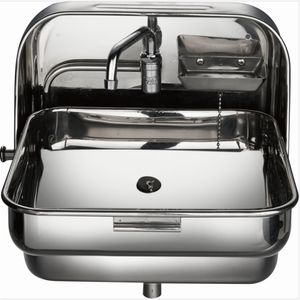 Fregadero Inox Plegable Con Grifo Integrado Caravan Camper Boat GR-595