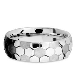 Roestvrijstalen voetbalband ring sport patroon ringen voor wome mannen mode-sieraden Will en Sandy