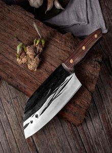 Acier inoxydable couteaux de cuisine forgés couteau chinois lame aiguë viande de viande de viande hachison couteau de cuisine couteau à légumes 8619092