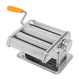 Roestvrijstalen verse pastamachine Roller spaghettimachine voor dubbel mes zilver