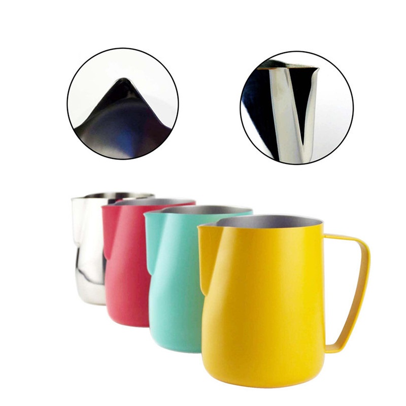 Stainless Steel Frothing Pitcher Coffee Pitcher Milk Frother Latte Art Milk Foam Tool Coffeeware Latte Stainless Steel Espresso Jug