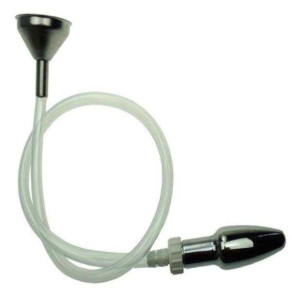 Entonnoir en acier inoxydable Irrigateur anal Fistule Postérieure jouet anal plug sm sex toys llushing anal hommes et femmes8041350