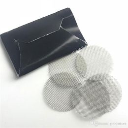 Rvs Pijp Schermen met 20mm Sliver Filter voor Glazen Bong Bowl Droge Kruid Tabak Houder 5 stuks/set