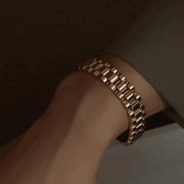 Bracelets détachables plaqués or en acier inoxydable Bracelets pour femmes Bracelets d'enveloppement en or Hiphop Drop 240301