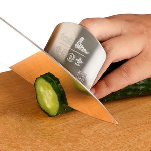 Protecteur de main en acier inoxydable 304, outils de Protection des doigts de coupe, légumes coupés, soins des mains, garde de cuisine 6.5*4.5cm, emballage de carte en papier