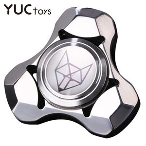 Roestvrijstalen hand spinner fidget stille lager zink legering metalen bal dempen EDC speelgoed vinger gyro verlicht stress boy xmas cadeau 220505