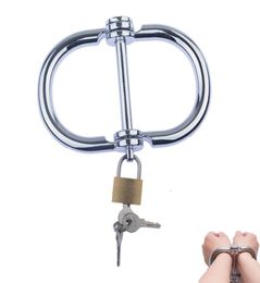 Rvs Handboeien Met Slot Bdsm Bondage Hoofdsteunen Femdom Marteling Sexy Speelgoed Fetish Erotisch Seksspeeltje Voor Koppels7541777