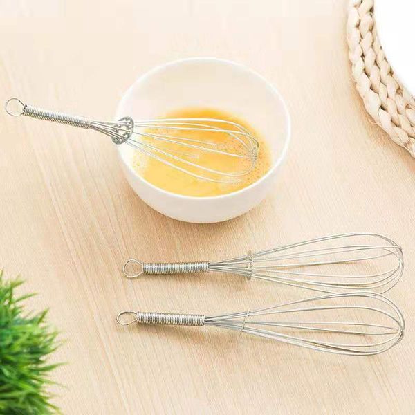 Handle inoxydable Handle Egg Beater Brink Bishing Biser Foamer Kitchen Oeuf Tools Mini Handle Mandre Mélangeur Signateur DH9400