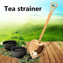 Passoires à thé en forme de coeur en acier inoxydable Filtre à herbes pour épices Accessoires de vaisselle Outils de thé réutilisables Outils de cuisine infuseur de thés T9I002423