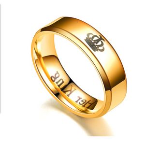 Acier inoxydable son roi sa reine bague doigt argent noir Couple anneaux pour femmes hommes amoureux bijoux de mariage