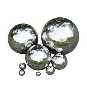 Acier inoxydable creux haute brillance boule maison jardin décoration poli réfléchissant métal sphère Globe miroir boule Ornamen