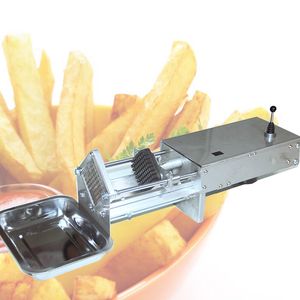 Maison en acier inoxydable Français Frites Coupeurs Pommes de terre Strip Végétières Découper Machine machine à découper Troppard à 3 lames