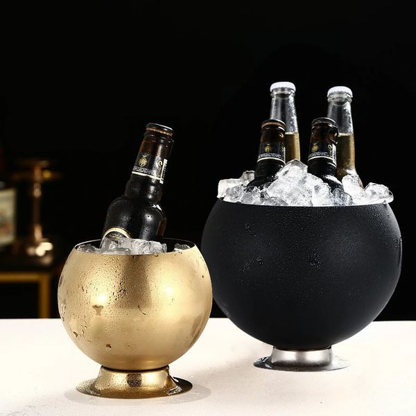 Cubo de hielo de acero inoxidable Cerveza portátil Botella de vino Enfriador Contenedor para fiesta Bar Whisky Bebidas Herramientas Camping Cube Maker 240122