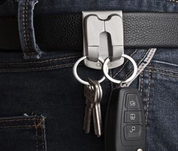 Clip de sécurité en acier en acier inoxydable sur une courroie de service robuste Coup de touche Keychain Keychain Key Accessoires 5135497