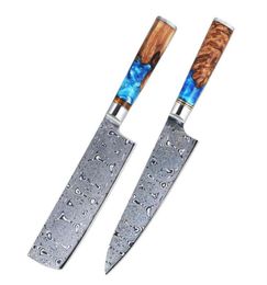 Cuchillo de cocina de acero inoxidable carne cucharada boning fangzuo llegada 2 conjuntos japoneses nakiri de carnicero cubierta de supervivencia FIS1699743
