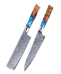 Cuchillo de cocina de acero inoxidable carne cucharada boning fangzuo llegada 2 juegos japoneses nakiri butcher cuchillos supervivencia de la caza Fis1468337