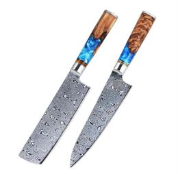 Cuchillo de cocina de acero inoxidable carne cuchilla boning fangzuo llegada 2 juegos japoneses nakiri butcher cuchillos de supervivencia caza Fis6887140
