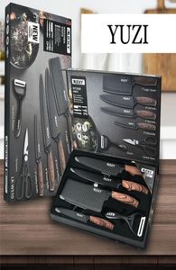 Roestvrijstalen keukenmessen set chef mes mes schaar keramisch schilvlees Cleaver Slicing gereedschap hulpprogramma kookgereedschap6026497