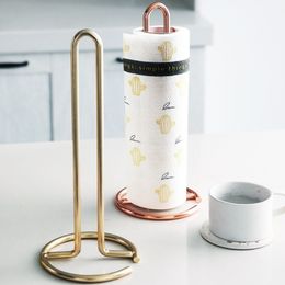 Roestvrijstalen keukenrol keukenpapier houder badkamer tissue stand rose gouden servetten rek huis keuken opslag accessoires c101303o