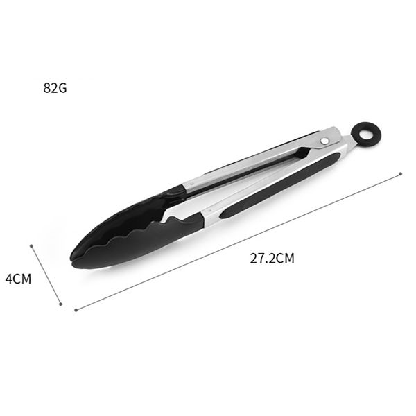 Pinces de cuisine en acier inoxydable Outils de cuisson 9 pouces 12 pouces Pince de verrouillage, embouts et poignées en silicone de qualité supérieure résistant à la chaleur PerfectRRD7089