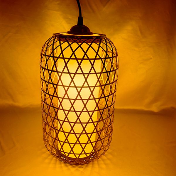 Lanterne en acier inoxydable, tissage à la main pur, lampe décorative chinoise personnalisée, pendentif d'extérieur, Style ancien, décoration d'éclairage artisanal Simple