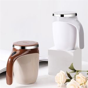 Tasse à café paresseux en acier inoxydable, tasse à remuer électrique rotative magnétique automatique, marque de lait 220423