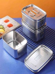 Boîte à lunch en acier inoxydable Bento pour la vaisselle de travailleur de bureau scolaire CO25883519183