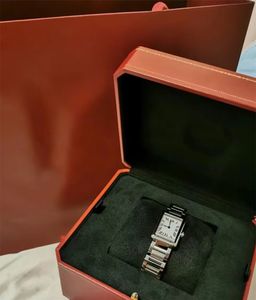 Roestvrijstalen luxe horloges vierkant tankhorloge voor dames unisex quartz montre homme damesklok als cadeau herenhorloge elegant verguld zilver formeel dh014 E23