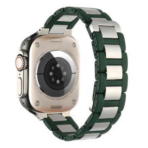Bracelet de montre magnétique en acier inoxydable Bracelet en caoutchouc métallique pour bracelets de montre Apple 9 Ultra 7 8 6 5 4 3 bracelets de montre iwatch 45mm 44mm 49mm 40mm 42mm 41mm 38mm