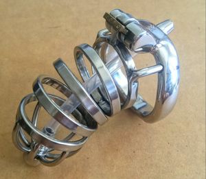 Cage de coq adulte de ceinture de dispositif de chasteté masculine d'acier inoxydable avec des jouets sexuels de BDSM d'anneau de serrure de furtivité pour les hommes