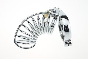 Dispositifs de chasteté verrouillables pour hommes en acier inoxydable avec ceinture à anneaux Cock Rings Cocks Cage Pénis SM Sex Toys