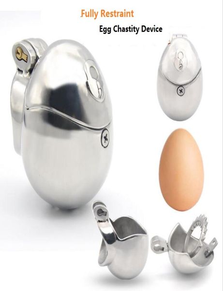 Acero inoxidable Macho Eggtype de restricción de castidad Dos tipos Tipos de jaula Penis Anillo Bondage Binte Sex Toys7140474