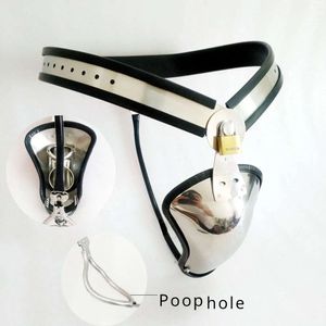 Bragas masculinas de acero inoxidable con tapón anal, cinturón de castidad, pantalones con bloqueo, juguetes sexuales para Sissy BDSM Bondagegearcages