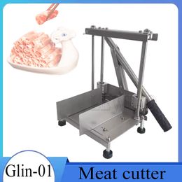 Cortadora Manual de carne de cordero de acero inoxidable, cortadora de carne congelada, cortadora de rollos de carne de cordero