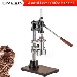 Roestvrijstalen espressomachine met handmatige hendel Handpers Koffie-extractiemachine