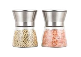 Manual de acero inoxidable Salt Pepper Mill Dazonamiento Botella Grinder Glass Kitchen Acceserios Herramienta Premium Salt Grinder77059997