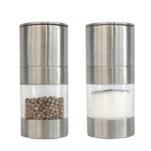 Roestvrijstalen handleiding Zout Peper Mills Grinders Draagbare Huishoudelijke Molen Muller Home Keuken Tool Spice Sauce Grinder Pepers DBC BH3495