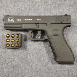 Pistola de eyección de carcasa automática Glock/Colt, versión láser, pistola de juguete para adultos y niños, juegos al aire libre