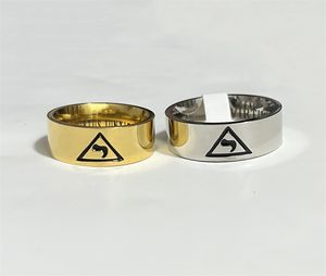 Acero inoxidable masónico 14 grados rito escocés yod anillo de oro asociación fraterna fraternal masones anillos de sello grabado virtus junxit mons no separabit de 8 mm ancho