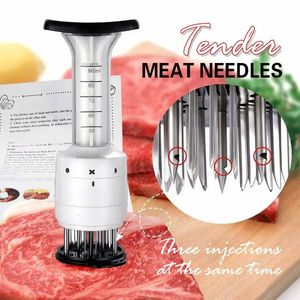 Aigneurs de viande en acier inoxydable Pounles Poundeurs et injecteur de sauce BBQ Boeuf de cuisson Boeuf de cuisine outils 240407