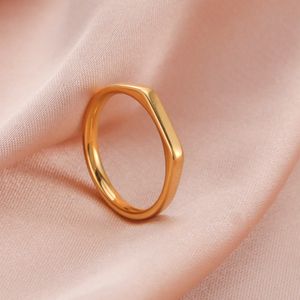 Roestvrijstalen heren damesringen klassieke gouden kleur vinger ring trend mode bruiloftspaar sieraden groothandel