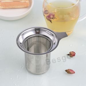 Roestvrijstalen gaas Thee-ei Gereedschap Huishoudelijke herbruikbare koffiezeven Metalen kruiden Losse filterzeef Herbal Spice Filters DBC BH2721