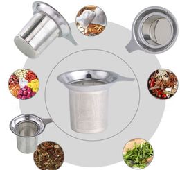 Roestvrijstalen mesh thee -gereedschap filters huishouden herbruikbare koffiezeefsel metaal filter thee strainer lt928