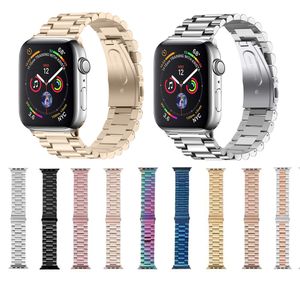 Bracelet de montre intelligent Bracelet en métal pour Apple Watch Series Ultra 8 7 6 SE 5 4 3 Accessoires iWatch Bracelet en acier inoxydable Bracelet 38 40 41 42 45 49 mm Bracelet de montre