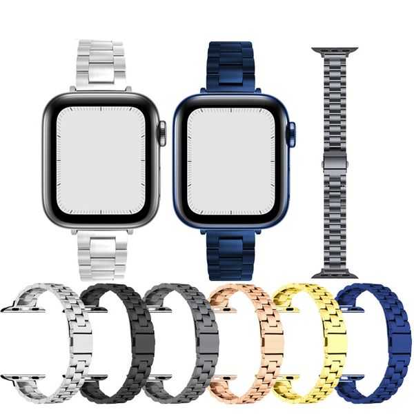 Correa de metal de acero inoxidable para Apple Watch SE 6 5 4 Correa de reloj iwatch 38 mm 40 mm 42 mm 44 mm Pulsera Loop Band Belt Bracelet