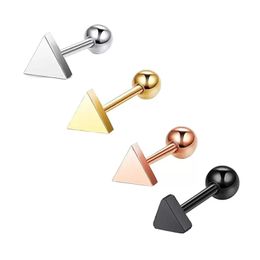 Mini pendientes de acero inoxidable, cartílago de hélice, lóbulo del trago, Piercing para la oreja, joyería, concha, oreja, barra, venta al por mayor, 3 colores